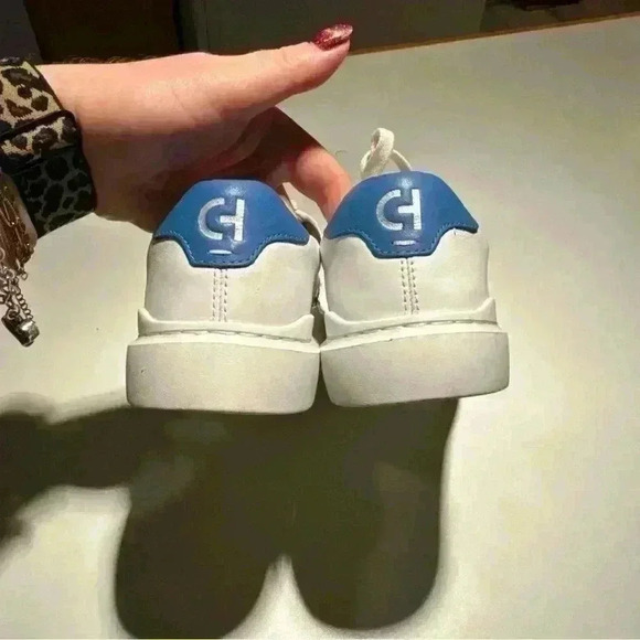 Cole Haan Women's Grandpro Rally Court Sneaker Size 5 B W21916 White/Zebra/Blue - Picture 8 of 12